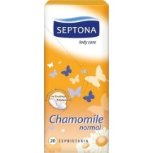 Kasdieniniai higieniniai įklotai su ramunėlėmis  " Septona Chamomile normal "  20 vnt .